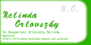 melinda orlovszky business card